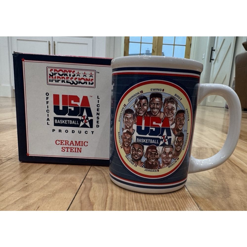 USA Basketball NBA Dream Team Vintage Sports Impressions Ceramic Coffee Mug